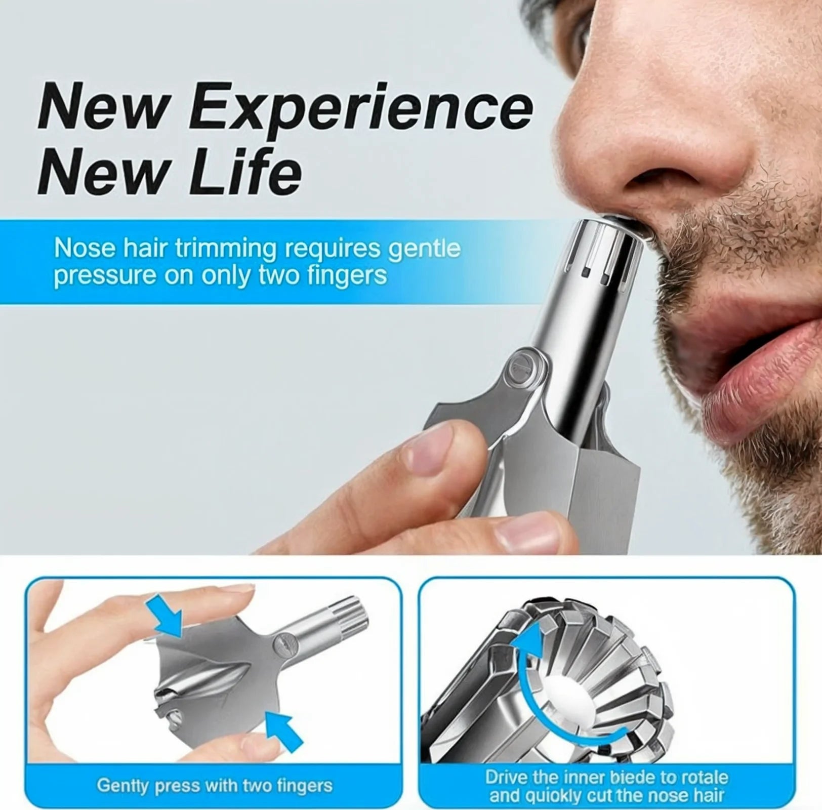 Nose hair trimmer for men, manual stainless steel full body wash nose hair trimmer for women, nose hole hair trimmer scissors Nose hair trimmer for men, manual stainless steel full body wash nose hair trimmer for women, nose hole hair trimmer scissors