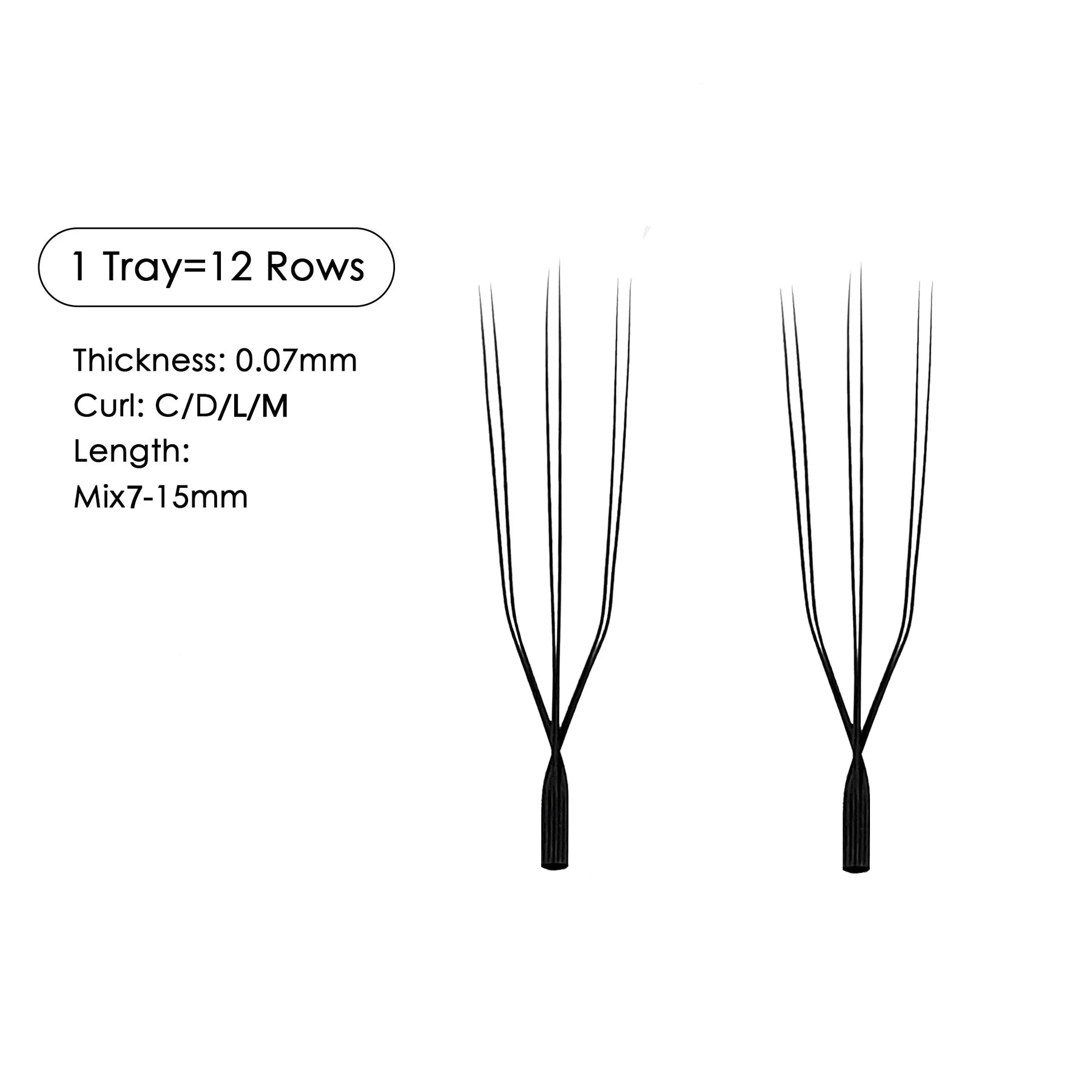 MARIA Sasha U Shape Double U3D Eyelashes Extension Natural Soft DIY Premade Fan 6D W False Eyelashes MARIA Sasha U Shape Double U3D Eyelashes Extension Natural Soft DIY Premade Fan 6D W False Eyelashes