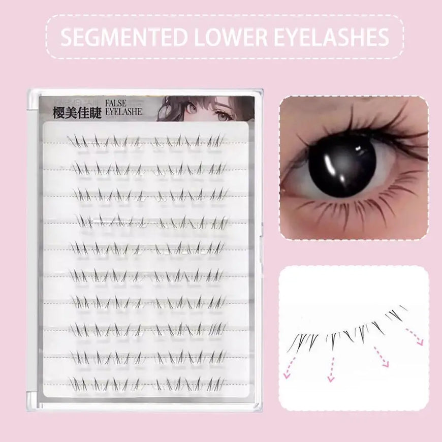 New Large Capacity Individual False Eyelashes Glue-free Natural New Chinese-style Lower Eyelashes Lash Extensions Eye DIY Makeup