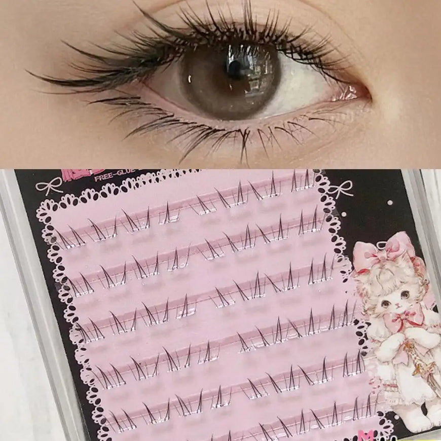 New Large Capacity Individual False Eyelashes Glue-free Natural New Chinese-style Lower Eyelashes Lash Extensions Eye DIY Makeup