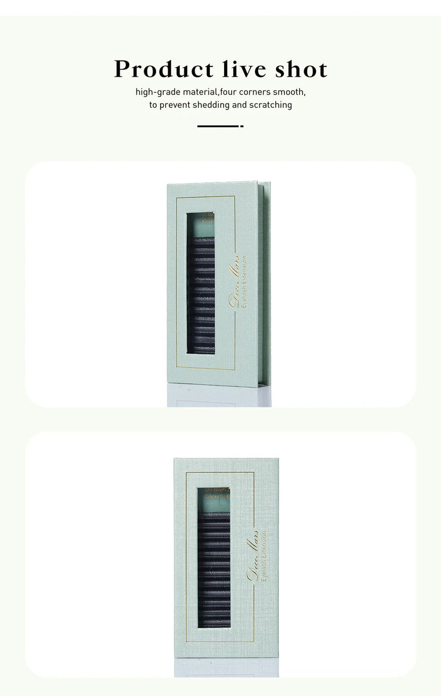 DeceMars U-Shaped 6D Eyelash Extensions (12lines/Tray) Premium Volume Collection