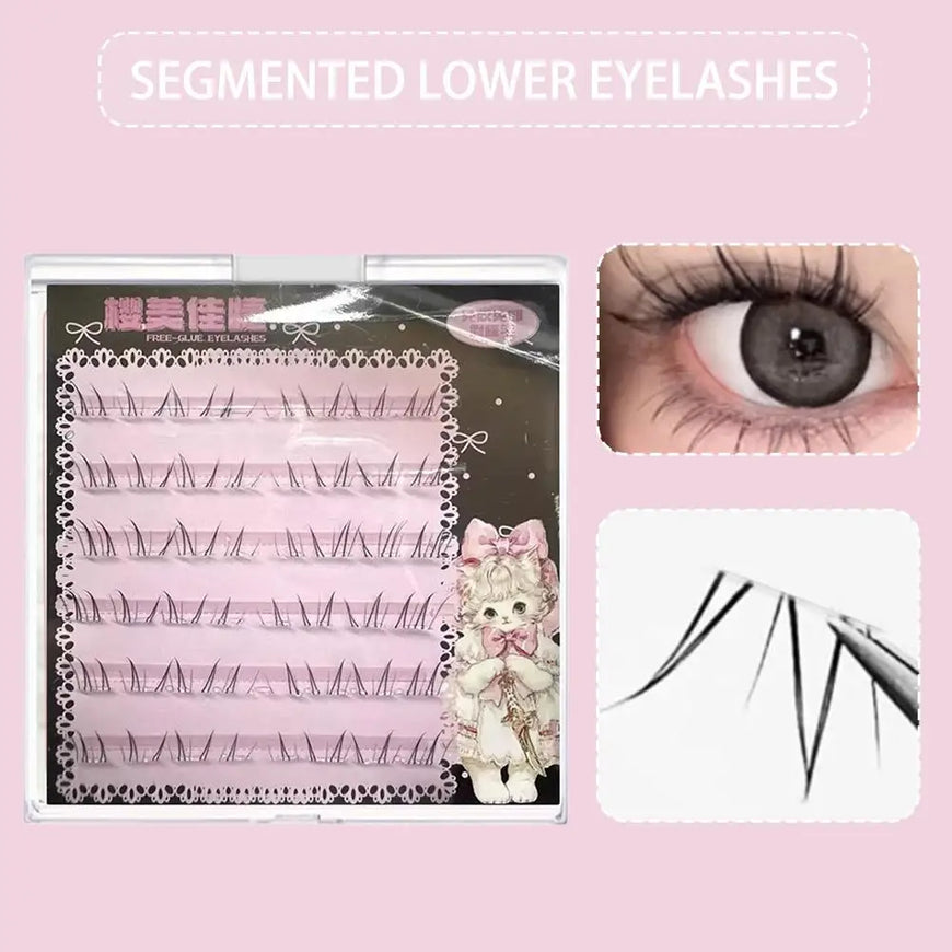 New Large Capacity Individual False Eyelashes Glue-free Natural New Chinese-style Lower Eyelashes Lash Extensions Eye DIY Makeup
