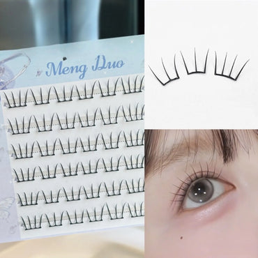 Self Adhesive Individual Eyelashes No Glue Needed Fluffy Cluster Eyelash Korean Fashion Manga Lash Extension for Daily Makeup