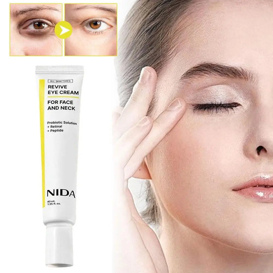 NIDA Retinol Revitalizing Eye Cream Nourishes Moisturizes Brightens Firms Reduces Fine Lines Peptide Complex Anti-wrinkle Cream