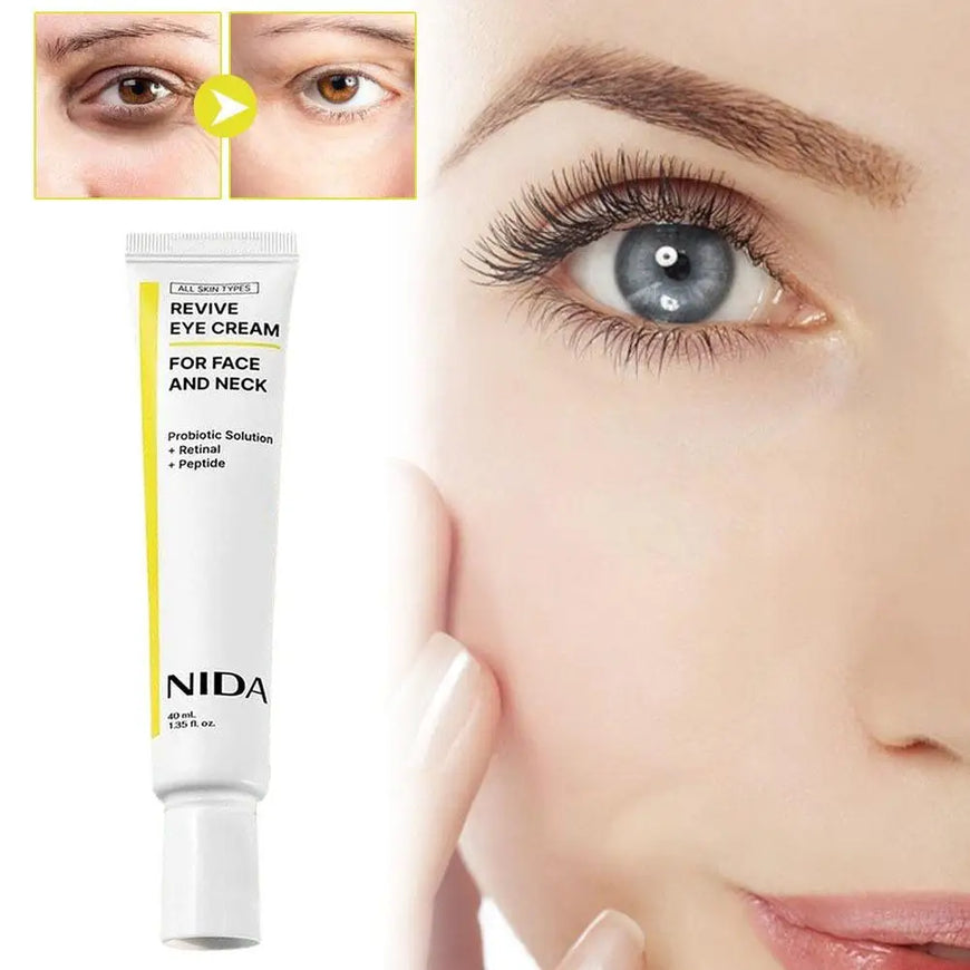 NIDA Retinol Revitalizing Eye Cream Nourishes Moisturizes Brightens Firms Reduces Fine Lines Peptide Complex Anti-wrinkle Cream