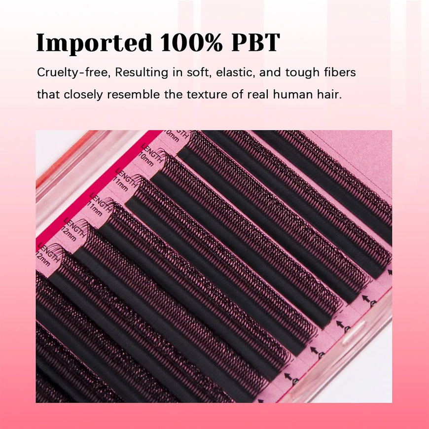 10cases/lot MASSCAKU U Shape 6D W Lash Extensions Mixed Length Handmade Double Tips Premade Fans Volume False Eyelashes in Stock